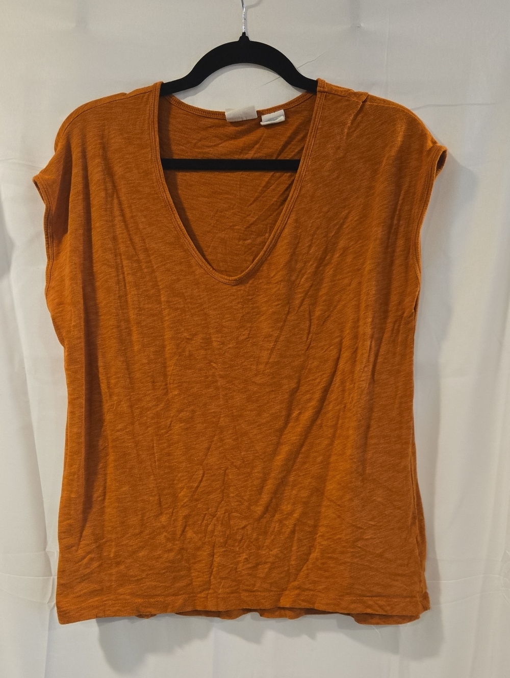 C&C California V-Neck Short Sleeve Tee in Burnt Orange